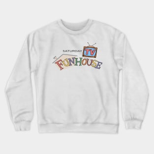 Saturday TV Funhouse - distressed vintage style SNL inspired by Kelly Design Company Crewneck Sweatshirt